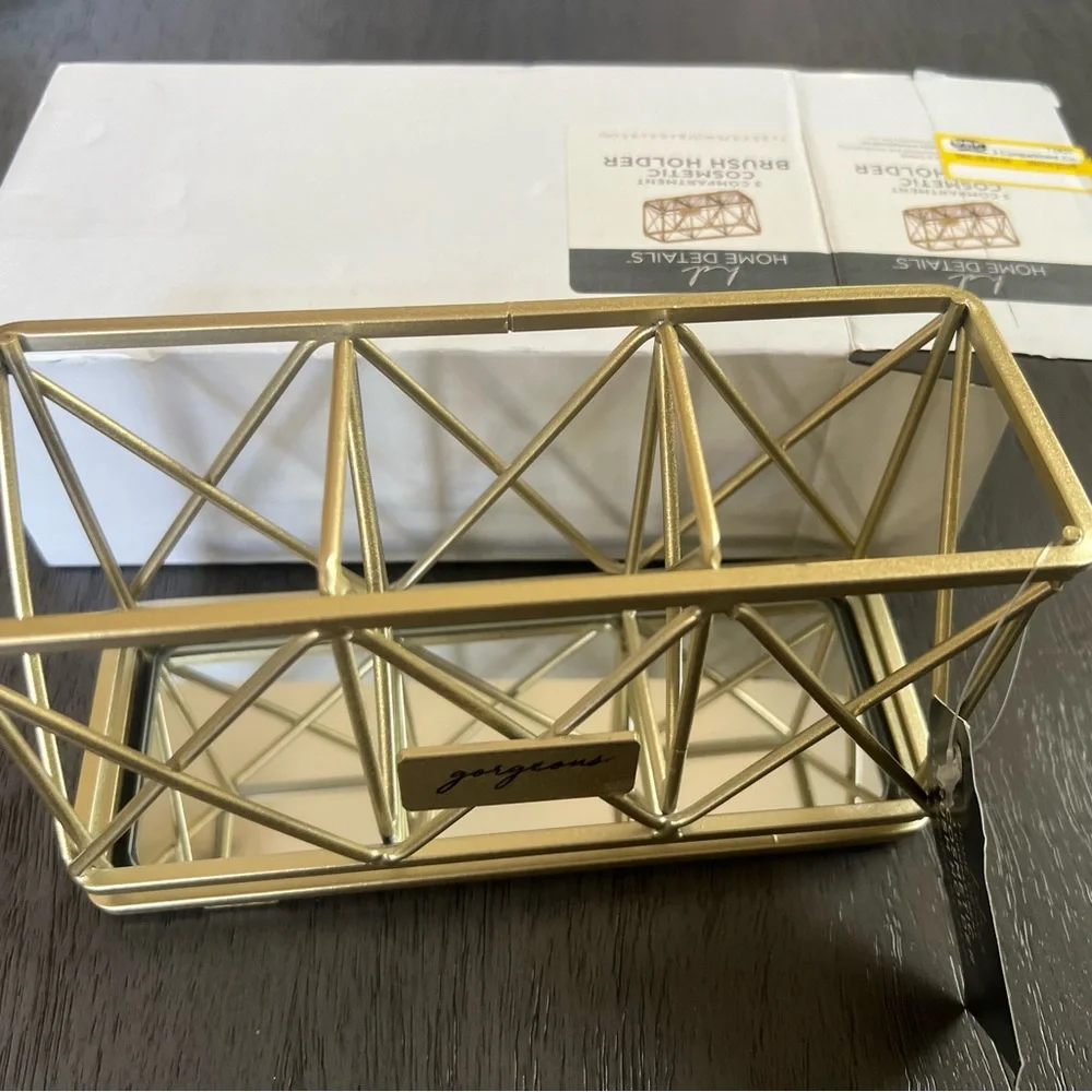Gold Makeup Brush Holder